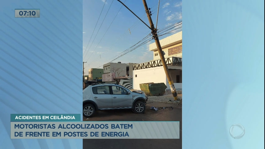 You are currently viewing Motoristas alcoolizados batem em postes de energia em Ceilândia (DF)