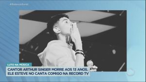 Read more about the article Morre aos 13 anos o cantor Arthur Singer, ex-participante do Canta Comigo Teen