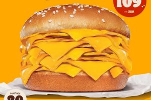 Read more about the article Cheese lovers, preparem-se: Burger King lança o hambúrguer mais “queijudo” do mundo