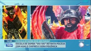 Read more about the article Deputados querem que escola de samba seja punida por retratar policiais com asas e chifres
